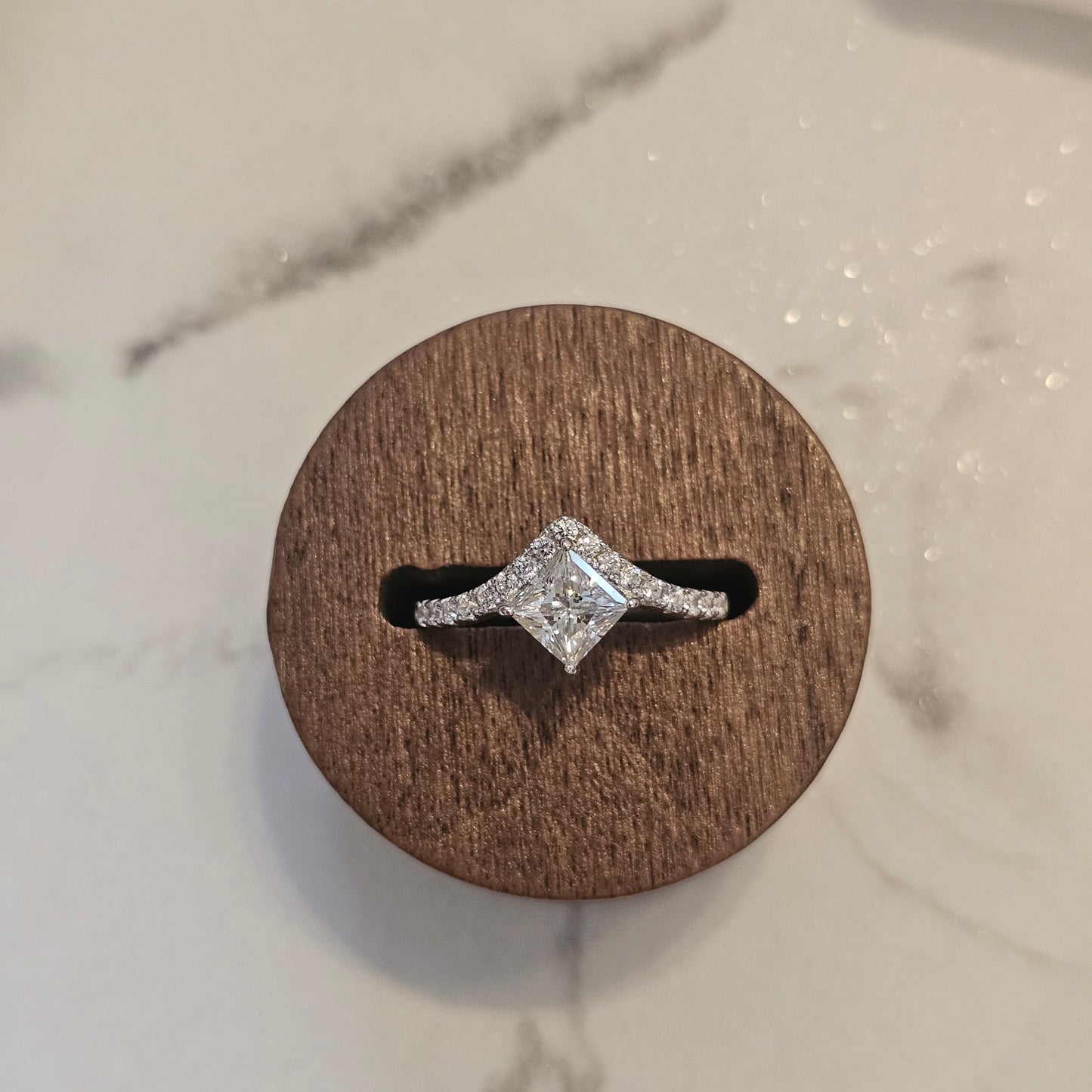 Silver Cascade Ring - 1ct Moissanite 925 Silver