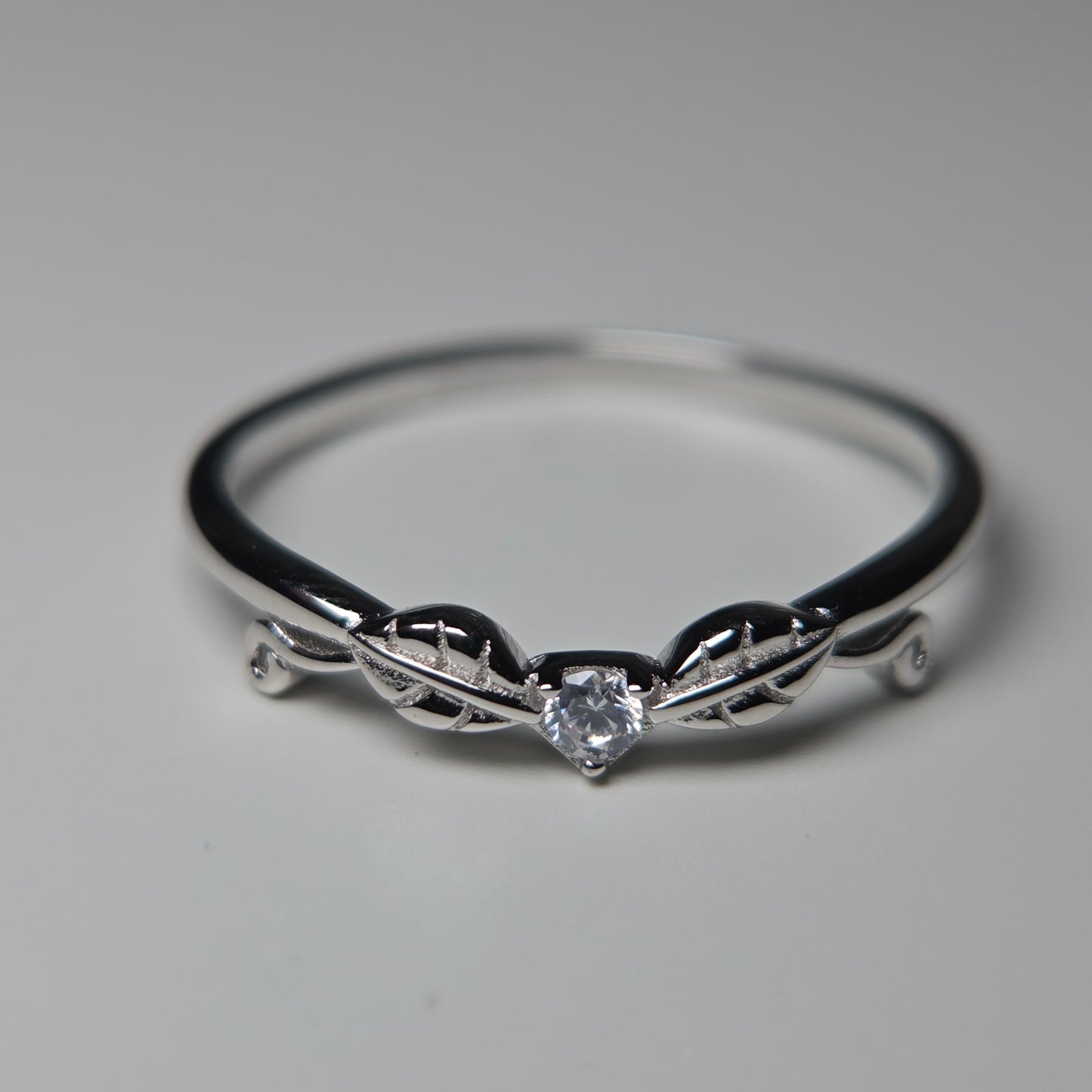 Moss Agate Promise Ring Set - Natural Moss agate Stone with Cubic Zirconia set in 925 silver