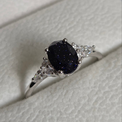 blue goldstone ring uk