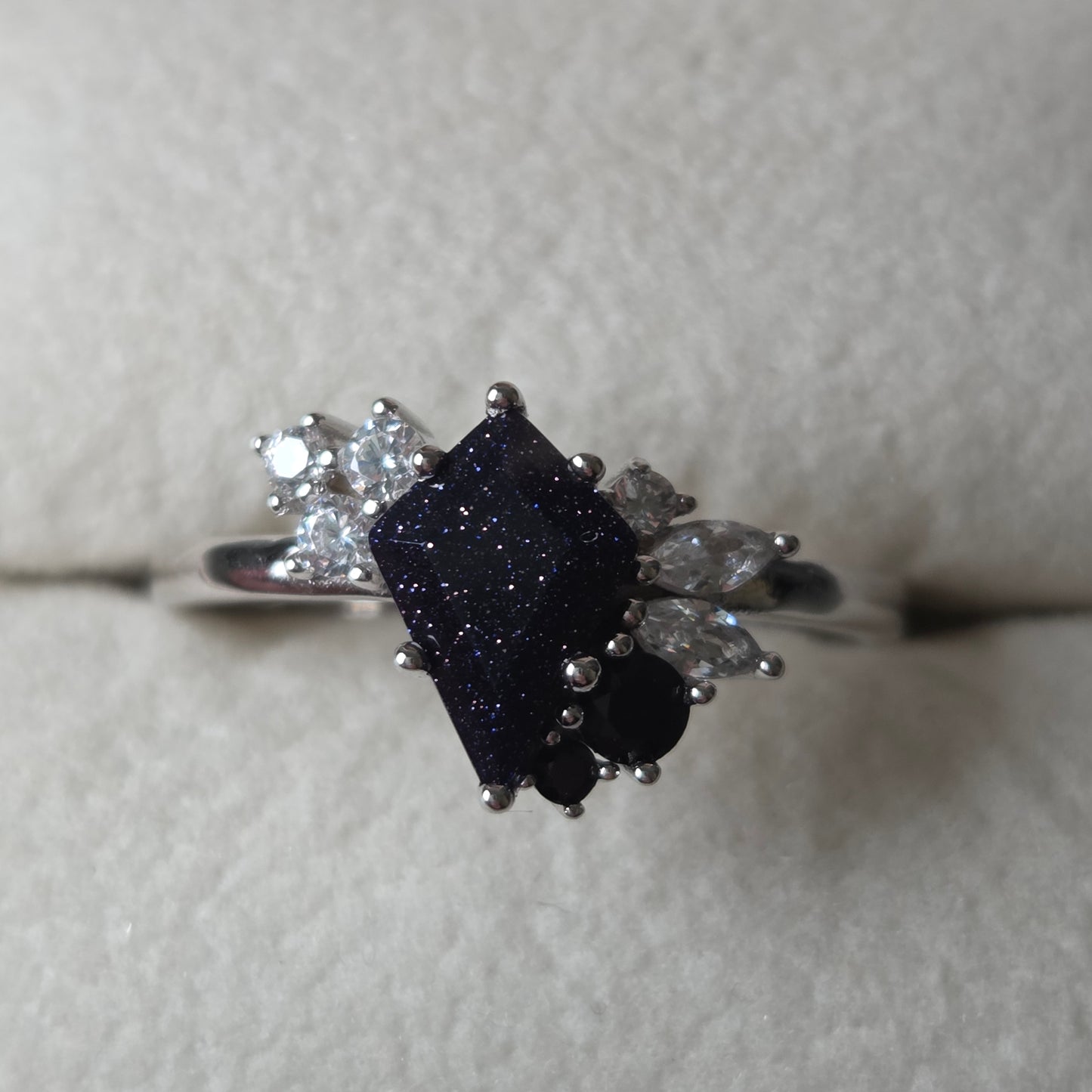 Twilight Sparkle – Blue Sandstone Ring | 925 Silver Moonstone&Sage