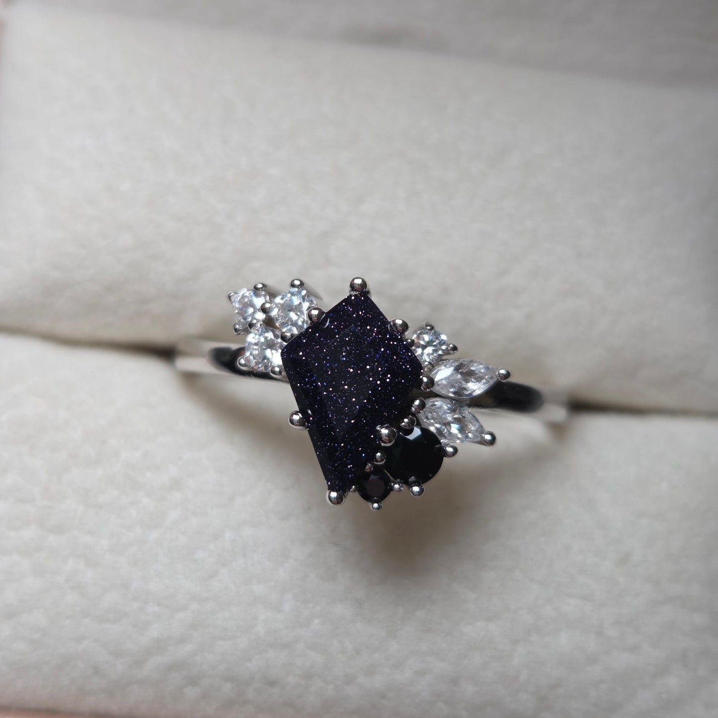 Twilight Sparkle – Blue Sandstone Ring | 925 Silver Moonstone&Sage