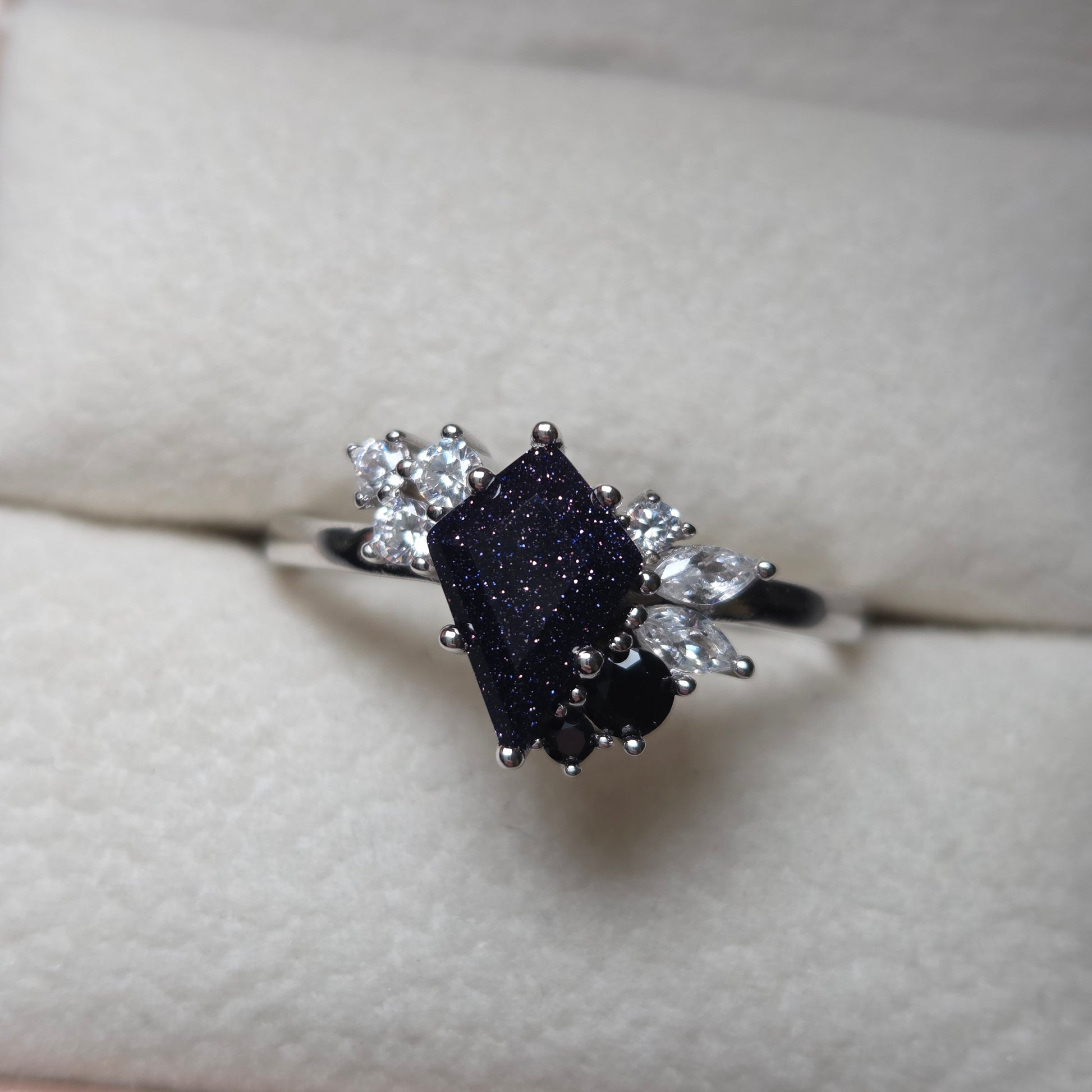 Twilight Sparkle – Blue Sandstone Ring | 925 Silver Moonstone&Sage